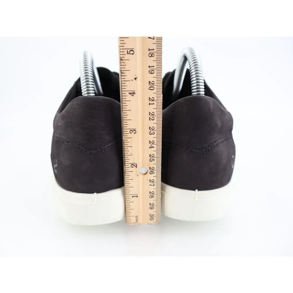 Ecco Soft Classic Sneaker Black Nubuck Women Size 9 / 9.5 Lace Up Shoes